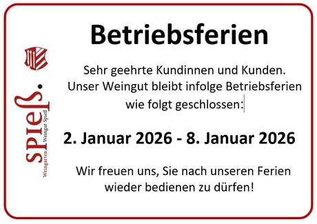 Betriebsferien 2026